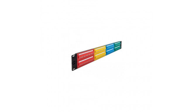 DeLOCK 19″ Patch Panel 48 port Cat.5e 2U coloured