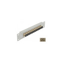 DeLOCK 10″ Fiber Optic Patch Panel 12 Port SC Simplex beige 1U grey