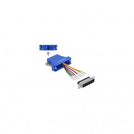 DeLOCK D-Sub 25 pin male to RJ45 female Assembly Kit blue