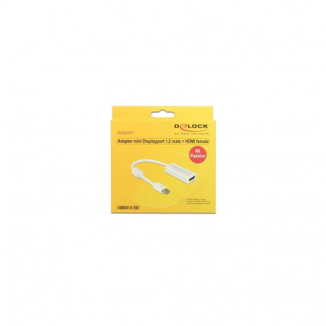 DeLOCK 62614 video cable adapter 0.2 m Mini DisplayPort HDMI Type A (Standard) White