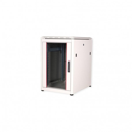 ROLINE 19-inch Network Cabinet Pro 16 U, 600x800 WxD glass door grey
