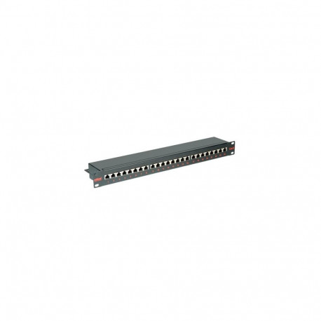 ROLINE Cat.6/Class E 19" Patch Panel, 24 Ports, STP black