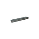 ROLINE Cat.6/Class E 19" Patch Panel, 24 Ports, STP black