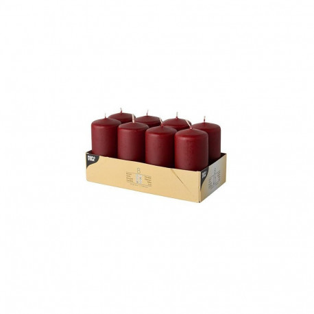 Papstar 17983 wax candle Cylinder Bordeaux 8 pc(s)