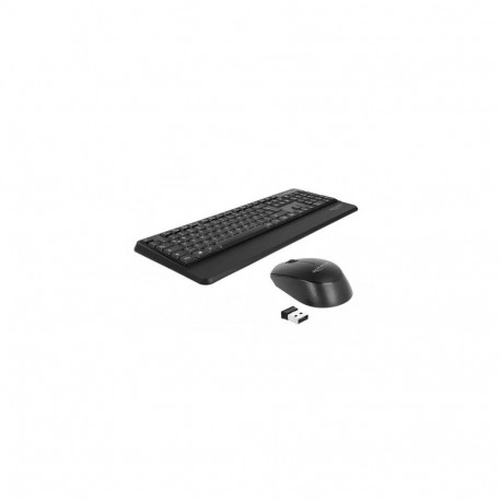 DeLOCK 12674 keyboard Mouse included Universal RF Wireless QWERTZ German Black