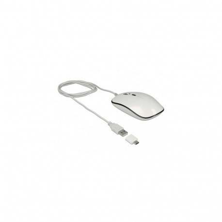 DeLOCK 12532 mouse Office Ambidextrous USB Type-A Optical 3200 DPI