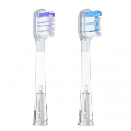 Toothbrush heads Hoco HP64 1x soft 1x hard white