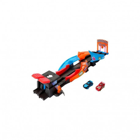 Disney Pixar Cars Disney and Pixar Cars Glow Racers Launch & Criss-Cross Playset with 2 Glow-in-the-