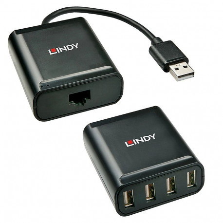 Lindy USB 2.0 Cat.6 pikendusseade 60m 4-pordiline