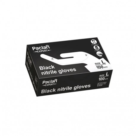 Disposable Gloves - Paclan Expert 100 Pieces L Black