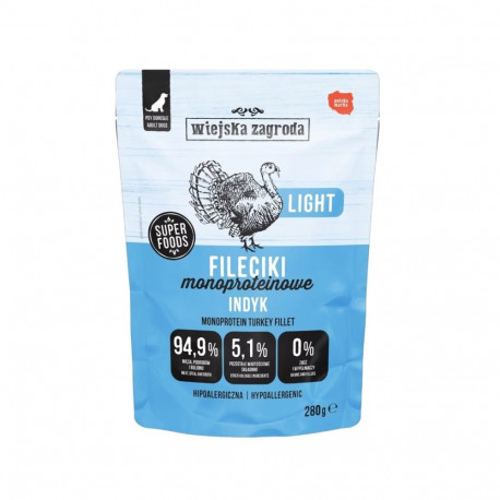 WIEJSKA ZAGRODA Mono Turkey Fillets Light - wet dog food - 280g