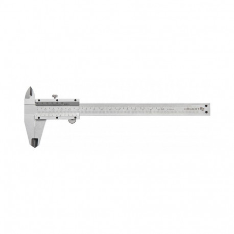 Hogert HT4M270 nihik, 0-150mm, ±0,02mm, meetriline, tolline, DIN 862, teras, mattkroom, sügavusmõõdi