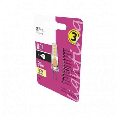 Emos LED-pirn ZQ8620 soe valge 3000K 2W G4 F
