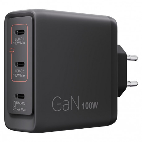 "N LENOVO 100W Gan 3 Anschlüsse USB-C Triple AC Adapter"