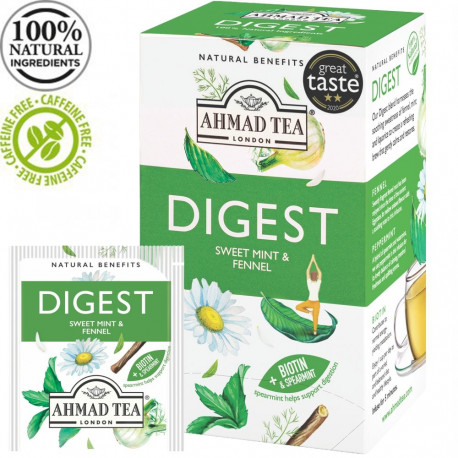 Herbal tea AHMAD Digest sweet mint and fennel 20 pcs in an envelope