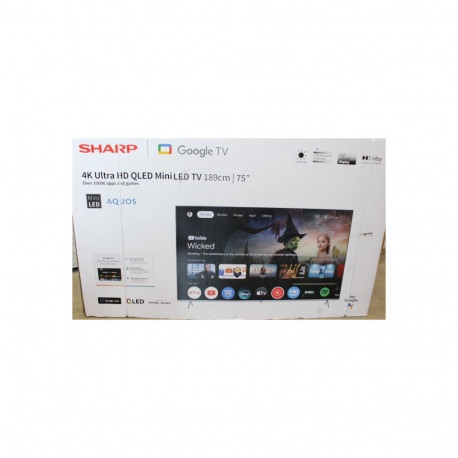 Sharp SALE OUT. 75JP7265E 75" (189cm) 4K Ultra HD QLED MiniLED Google TV, HARMAN/KARDON Speaker Syst