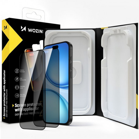 Wozinsky Wozinsky EasyFit Privacy Glass privacy tempered glass for iPhone 17 / 16 Pro - 2 pcs.