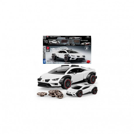 Mattel Brick Shop Hot Wheels Lamborghini Huracan Sterrato Building Toy Kit (268 Pieces), for Collect