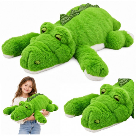 Pluszowy Krokodyl Maskotka Przytulanka Obciążeniowe Łapki Zielony 75 cm