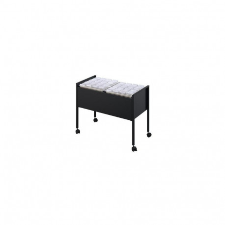 Durable 100 Duo file storage box Stainless steel Black