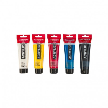 Amsterdam akrüülvärvide põhivärvide komplekt 5x120ml