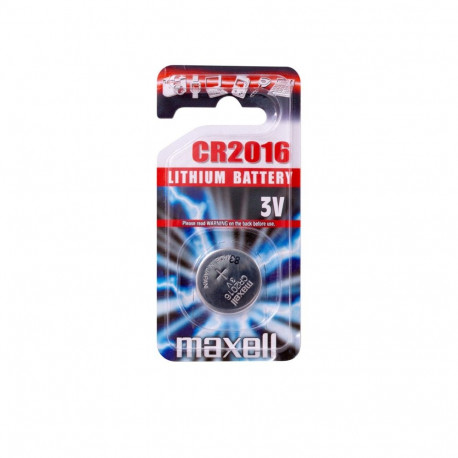 Maxell ühekordne patarei 11239100 CR2016 liitium-mangaandioksiid (LiMnO2)