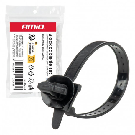 Mustad kaablivitsad 10tk pingutiga