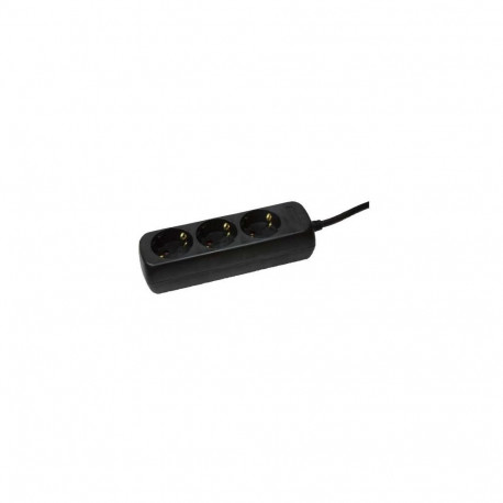 LogiLink LPS205B power extension 1.4 m 3 AC outlet(s) Black