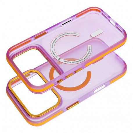Case for iPhone 13 / 14 Forcell F-Protect Vivid Premium compatible with MagSafe purple