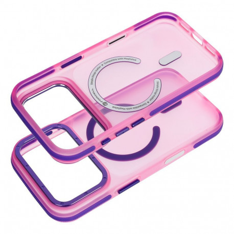 Case for iPhone 12 / 12 Pro Forcell F-Protect Vivid Premium compatible with MagSafe pink