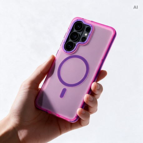 Case for Samsung A17 / A18 Forcell F-Protect Vivid Premium compatible with MagSafe pink