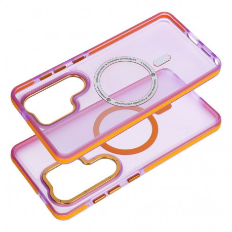 Case for Samsung A17 / A18 Forcell F-Protect Vivid Premium compatible with MagSafe purple