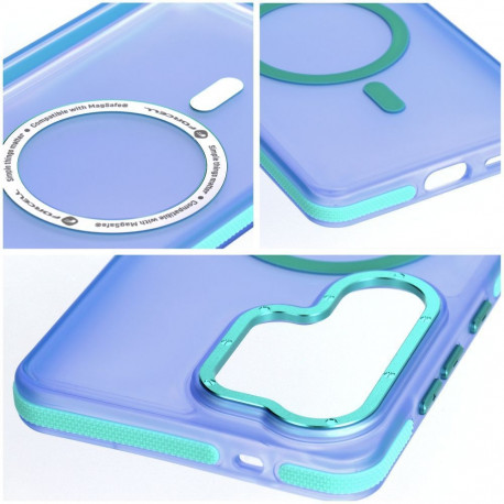Case for Samsung S26 FE Forcell F-Protect Vivid Premium compatible with MagSafe blue