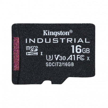 Kingston Technology mälukaart 16GB microSDHC Industrial C10 A1 pSLC, üksikpakend ilma adapterita