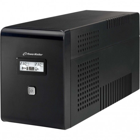 POWERWALK UPS VI 1500 LCD, liin-interaktiivne, 1500VA, 2x SCHUKO, 2x IEC, RJ11/RJ45, USB, LCD
