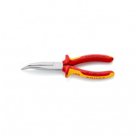 "KNIPEX Flachrundzange mit Schneide verchromt 200 mm"