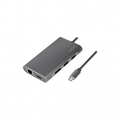 "USB 3.2 Gen1, Docking Station, USB-C, 8-Port, PD, silver"