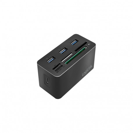 "USB 3.2 Gen1 Cardreader, 8-port ""Mini Docking"", USB-C, black"