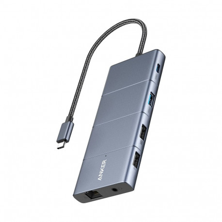 Anker USB-C-jaotur 565 (11-in-1) 1 x 10Gbps USB-C 1 & USB-A 1 x HDMI 1 x DP 1 x 100W USB-C 1 x Ether