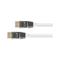 "Python DisplayPort 1.4 Kabel Nylongeflecht weiß 5m"