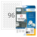 "HERMA Etiketten A4 weiß 20 mm rund ablösb. Papier 2400 St."