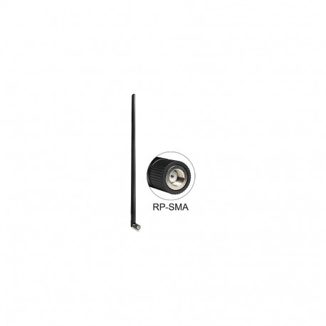 "WLAN 802.11 b/g/n Antenne RP-SMA Stecker 9 dBi omnidirektional mit Kippgelenk schwarz"