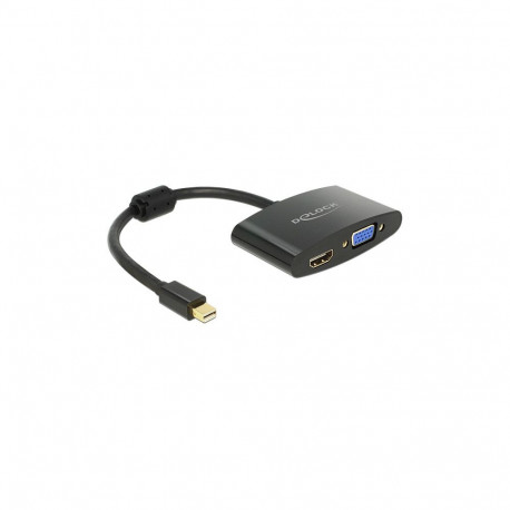 Adapter mini DisplayPorti pistikuga HDMI/VGA-pesadega, must