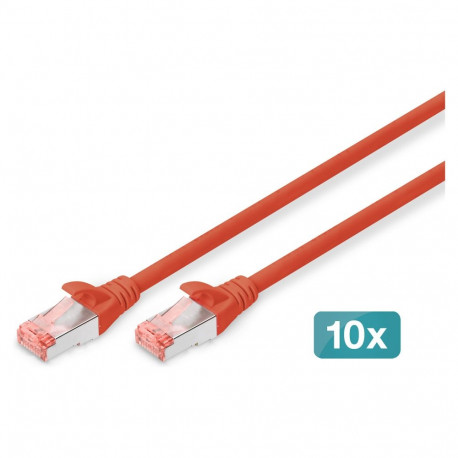 DIGITUS CAT 6 S/FTP patch-kaabel, 10 tükki, 2m, punane