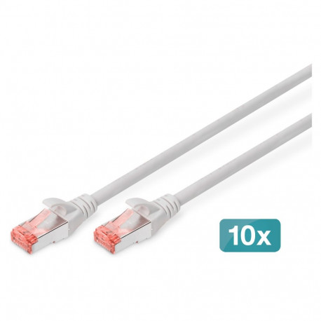 "DIGITUS CAT 6 S/FTP Patchkabel, 10 Stück, 3m, grau"