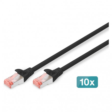 "DIGITUS CAT 6 S/FTP Patchkabel, 10 Stück, 2m, schwarz"
