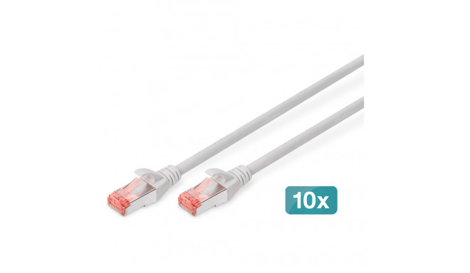 "DIGITUS CAT 6 S/FTP Patchkabel, 10 Stück, 2m, grau"