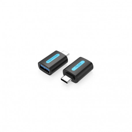 Vention USB-C Male to USB 3.0 Female OTG Adapter Black PVC Type
