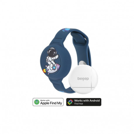 Beeep jälgimisseade OneTag Apple Find My ja Androidi jaoks, laste silikoonist astronautmustriga käep