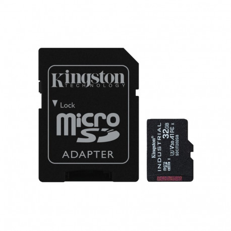 Kingston Technology microSDHC-mälukaart 32GB, tööstuslik C10 A1 pSLC + SD-adapter